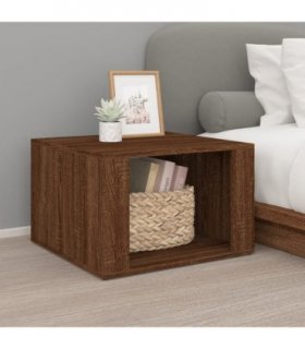 vidaXL Bedside Table Brown Oak 57x55x36 cm Engineered Wood