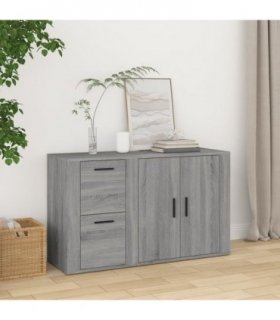 vidaXL Sideboard Grey Sonoma 100x33x59.5 cm Engineered Wood