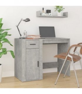 vidaXL Desk Concrete Grey 100x49x75 cm Engineered Wood