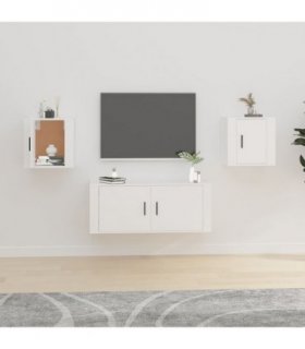 vidaXL Wall Mounted TV Cabinets 2 pcs White 40x34.5x40 cm — Size: 40 x 34.5 x 40 cm