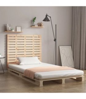 vidaXL Wall Headboard 96x3x91.5 cm Solid Wood Pine — Colour: natural, Size: 96 x 91.5 cm