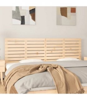 vidaXL Wall Headboard 206x3x63 cm Solid Wood Pine — Colour: natural, Size: 206 x 63 cm