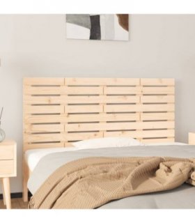vidaXL Wall Headboard 156x3x63 cm Solid Wood Pine — Colour: natural, Size: 156 x 63 cm
