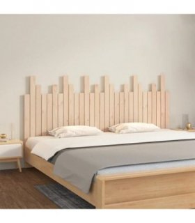vidaXL Wall Headboard 185x3x80 cm Solid Wood Pine — Colour: natural, Size: 185 x 80 cm