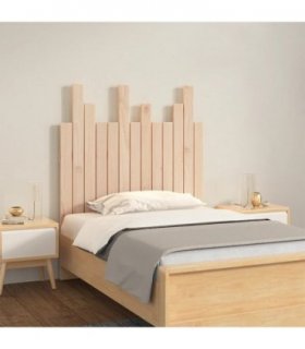 vidaXL Wall Headboard 82.5x3x80 cm Solid Wood Pine — Colour: natural, Size: 82.5 x 80 cm