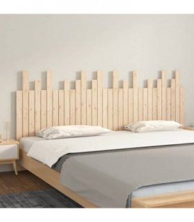 vidaXL Wall Headboard 204x3x80 cm Solid Wood Pine — Colour: natural, Size: 204 x 80 cm