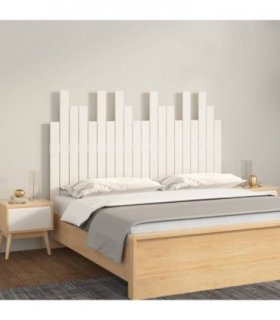 vidaXL Wall Headboard White 127.5x3x80 cm Solid Wood Pine — Size: 127.5 x 80 cm