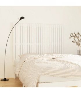 vidaXL Wall Headboard White 146.5x3x110 cm Solid Wood Pine — Size: 146.5 x 110 cm