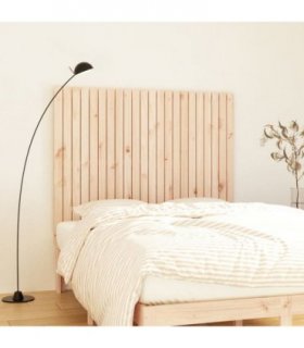 vidaXL Wall Headboard 140x3x110 cm Solid Wood Pine — Colour: natural, Size: 140 x 110 cm