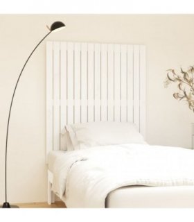 vidaXL Wall Headboard White 95.5x3x110 cm Solid Wood Pine — Size: 95.5 x 110 cm