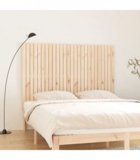 vidaXL Wall Headboard 166x3x110 cm Solid Wood Pine — Colour: natural, Size: 166 x 110 cm