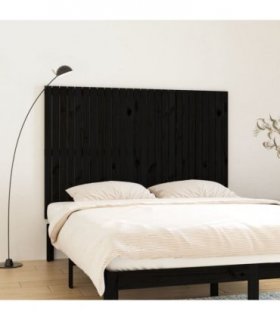 vidaXL Wall Headboard Black 166x3x110 cm Solid Wood Pine — Size: 166 x 110 cm