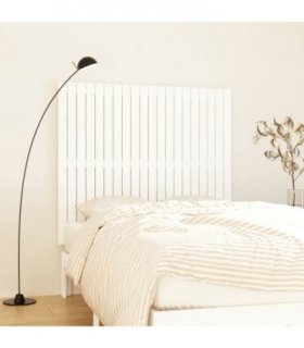 vidaXL Wall Headboard White 127.5x3x110 cm Solid Wood Pine — Size: 127.5 x 110 cm