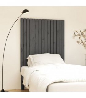 vidaXL Wall Headboard Grey 95.5x3x110 cm Solid Wood Pine — Size: 95.5 x 110 cm