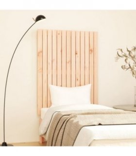 vidaXL Wall Headboard 82.5x3x110 cm Solid Wood Pine — Colour: natural, Size: 82.5 x 110 cm