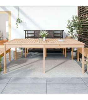 vidaXL Garden Table 203.5x100x76 cm Solid Wood Pine — Colour: natural pine, Size: 203.5 x 100 x 76 cm