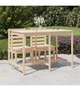 vidaXL Garden Table 159.5x82.5x110 cm Solid Wood Pine — Colour: natural pine, Size: 159.5 x 82.5 x 110 cm