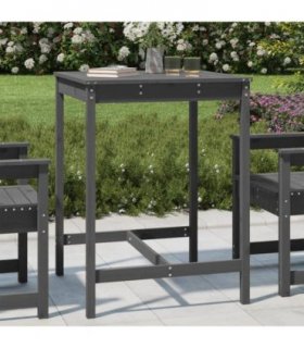 vidaXL Garden Table Grey 82.5x82.5x110 cm Solid Wood Pine — Colour: grey pine, Size: 82.5 x 82.5 x 110 cm