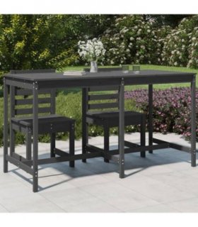 vidaXL Garden Table Grey 203.5x90x110 cm Solid Wood Pine — Colour: grey pine, Size: 203.5 x 90 x 110 cm