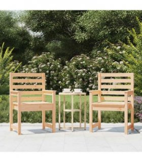 vidaXL Garden Chairs 2 pcs 60x48x91 cm Solid Wood Pine — Colour: natural pine, Size: 60 x 48 x 91 cm