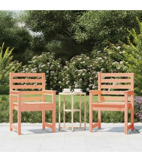 vidaXL Garden Chairs 2 pcs 60x48x91cm Solid Wood Douglas — Colour: natural douglas, Size: 60 x 48 x 91 cm
