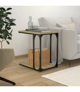 vidaXL Side Table Sonoma Oak 50x35x52 cm Engineered Wood — Size: 50 x 35 x 52 cm