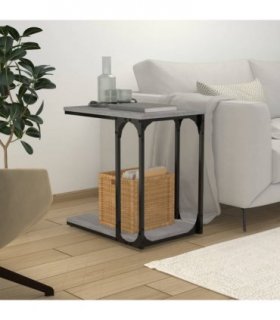 vidaXL Side Table Grey Sonoma 50x35x52 cm Engineered Wood — Size: 50 x 35 x 52 cm