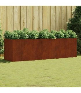 vidaXL Garden Raised Bed 280x80x80 cm Corten Steel — Size: 280 x 80 x 80 cm