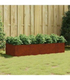 vidaXL Garden Raised Bed 200x80x40 cm Corten Steel — Size: 200 x 80 x 40 cm