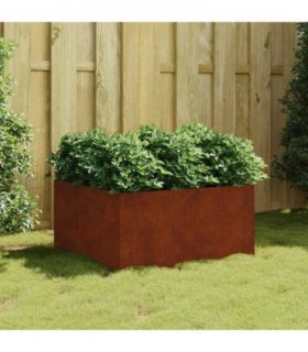vidaXL Planter 80x80x40 cm Corten Steel — Size: 80 x 80 x 40 cm