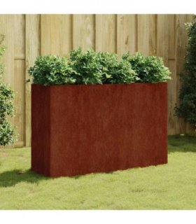 vidaXL Garden Raised Bed 120x40x80 cm Corten Steel — Size: 120 x 40 x 80 cm