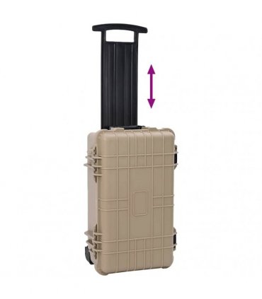vidaXL Hard Luggage Case Sand 56 x 35 x 23 cm Polypropylene and ABS