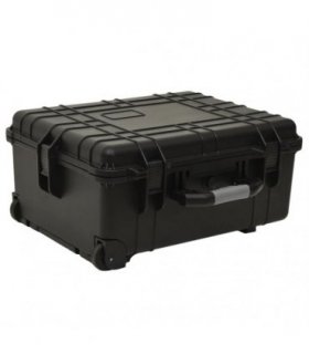 vidaXL Wheeled Flight Case Black 58x45x27 cm PP — Size: 58 x 45 x 27 cm