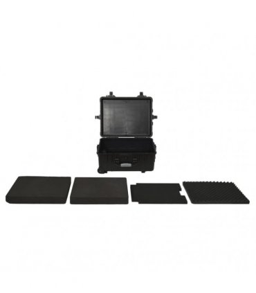 vidaXL Wheeled Flight Case Black 58x45x27 cm PP — Size: 58 x 45 x 27 cm