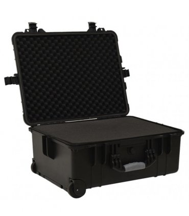 vidaXL Wheeled Flight Case Black 58x45x27 cm PP — Size: 58 x 45 x 27 cm
