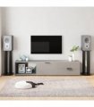 vidaXL Speaker Stands 2 pcs Black Tempered Glass 4 Pillars Design