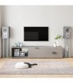 vidaXL Speaker Stands 2pcs Silver Tempered Glass 4 Pillars Design