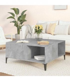 vidaXL Coffee Table Concrete Grey 80x80x36.5 cm Engineered Wood