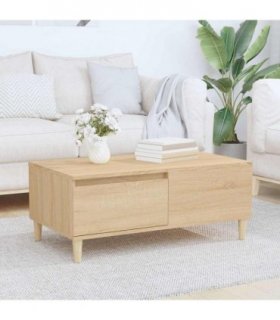 vidaXL Coffee Table Sonoma Oak 90x50x36.5 cm Engineered Wood