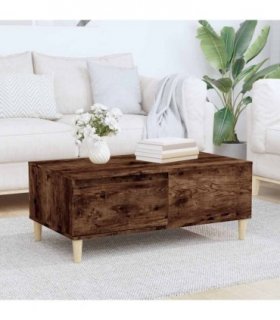 vidaXL Coffee Table Smoked Oak 90x50x36.5 cm Engineered Wood