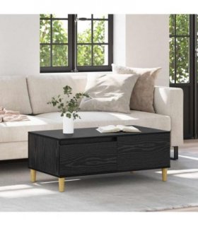 vidaXL Coffee Table Black Oak 90 x 50 x 35 cm Engineered Wood
