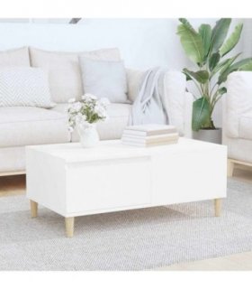 vidaXL Coffee Table White 90x50x36.5 cm Engineered Wood
