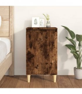 vidaXL Bedside Cabinet Smoked Oak 40x35x70 cm Engineered Wood
