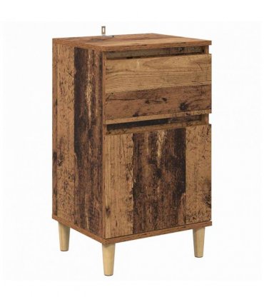 vidaXL Bedside Cabinet Old Wood 40 x 35 x 70 cm Engineered Wood — V0672037654