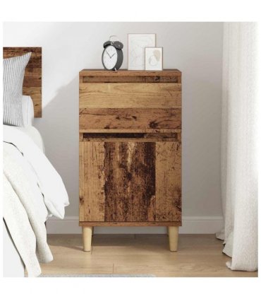 vidaXL Bedside Cabinet Old Wood 40 x 35 x 70 cm Engineered Wood — V0672037654