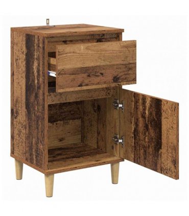 vidaXL Bedside Cabinet Old Wood 40 x 35 x 70 cm Engineered Wood — V0672037654