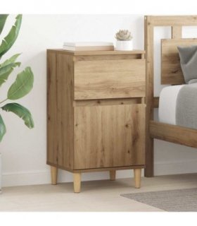 vidaXL Bedside Cabinet with Drawer 2 pcs Artisan Oak 40 x 35 x 70 cm