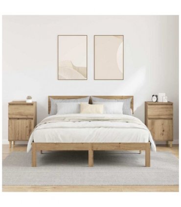 vidaXL Bedside Cabinet with Drawer 2 pcs Artisan Oak 40 x 35 x 70 cm