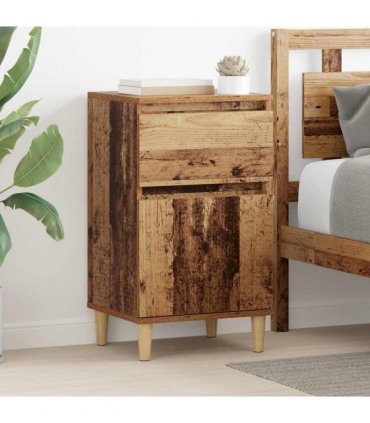 vidaXL Bedside Cabinet 2 pcs Old Wood 40 x 35 x 70 cm Engineered Wood