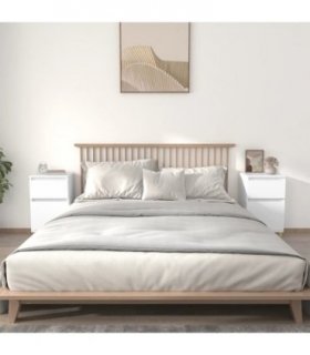 vidaXL Bedside Cabinets 2 pcs White 40x35x70 cm